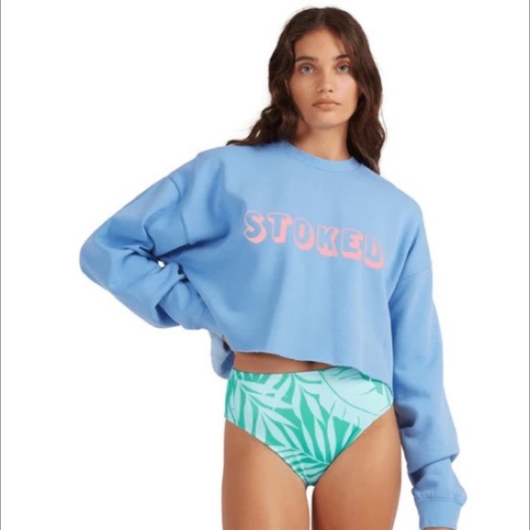 🔆BILLABONG🔆 HEY GDAY CROPPED CREW SWEATSHIRT - Picture 8 of 12